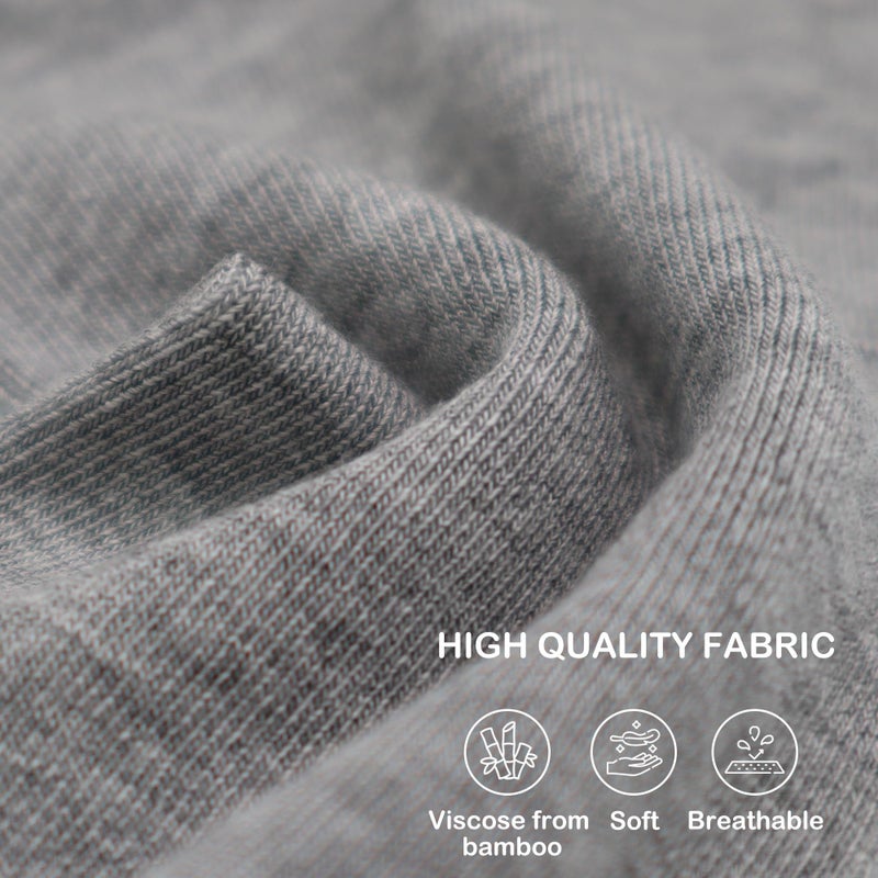 SERISIMPLE Women Thin Viscose Bamboo Socks Crew Lightweight Above Ankle Casual Dress Sock For Ladies Bootie Trouser 5 Pairs (Grey, Medium) - Image 5